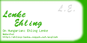 lenke ehling business card